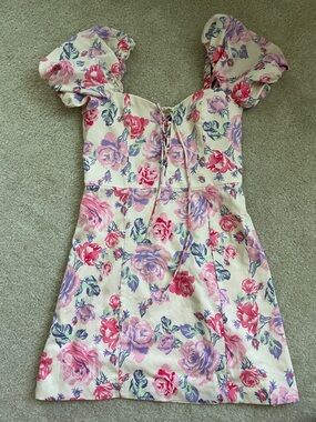 Zara | Dresses | Zara Pink And Green Floral Top | Poshmark